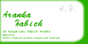 aranka habich business card